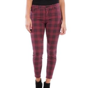 KUT FROM THE KLOTH Connie High Rise Skinny Plaid